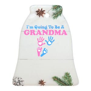 I'm Going To Be A Grandma Grandchild Baby Ceramic Bell Ornament