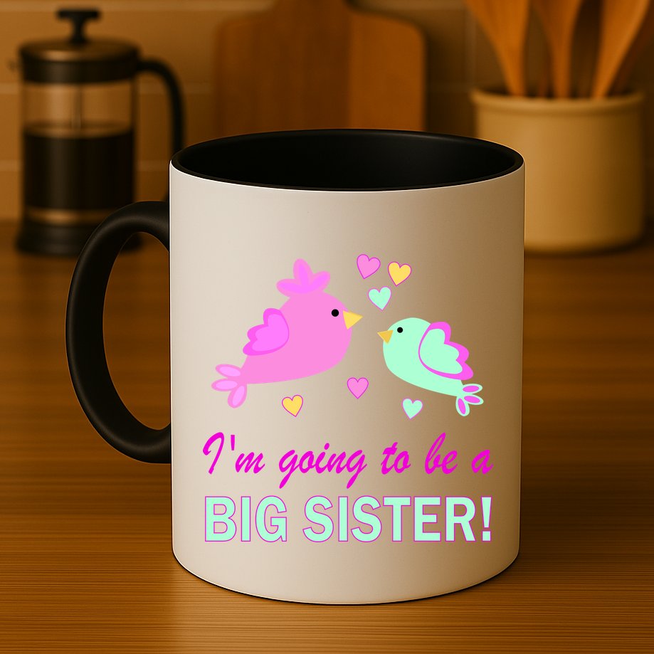 I'm Going to Be Big Sister Bird Mug