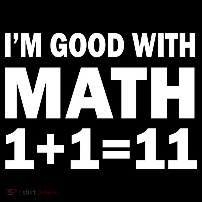 I'm GOOD with Math 1 Plus 1 Plus 11 Drawstring Bag