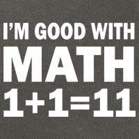 I'm GOOD with Math 1 Plus 1 Plus 11 Cotton Canvas Backpack