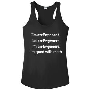 I'm Good With Math Engineer Ladies PosiCharge Competitor Racerback Tank