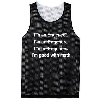 I'm Good With Math Engineer Mesh Reversible Basketball Jersey Tank