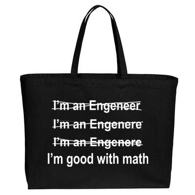 I'm Good With Math Engineer Cotton Canvas Jumbo Tote