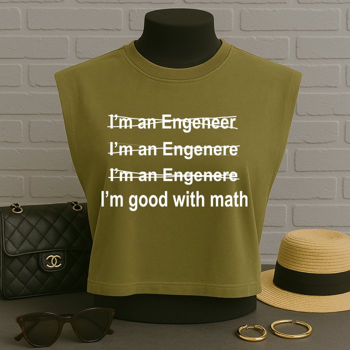 I'm Good With Math Engineer Garment-Dyed Women's Muscle Tee