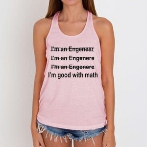 I'm Good With Math Engineer Women's Knotted Racerback Tank