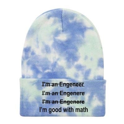 I'm Good With Math Engineer Tie Dye 12in Knit Beanie