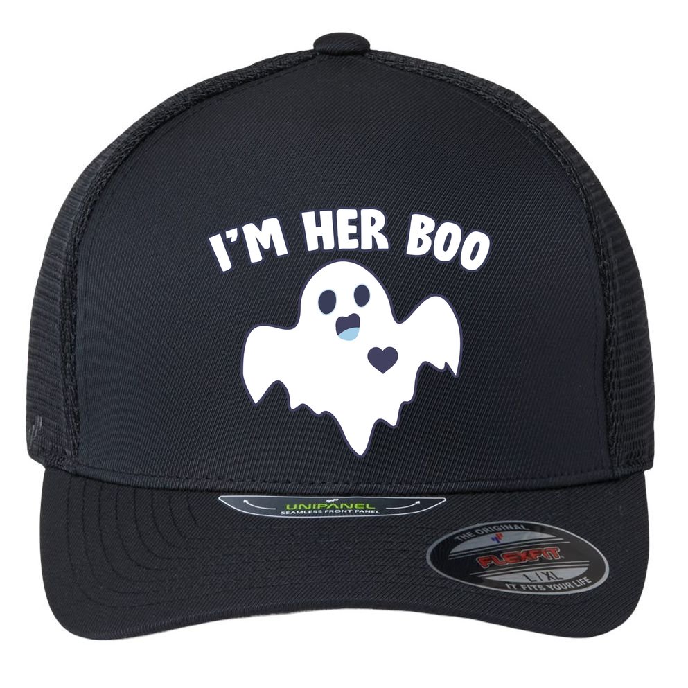 I'm Her Boo Matching Halloween Flexfit Unipanel Trucker Cap
