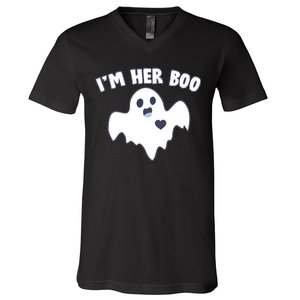 I'm Her Boo Matching Halloween V-Neck T-Shirt