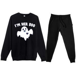 I'm Her Boo Matching Halloween Premium Crewneck Sweatsuit Set