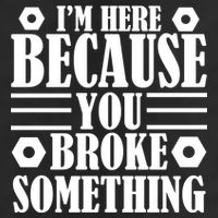I'm Here Because You Broke Something Crop Fleece Hoodie