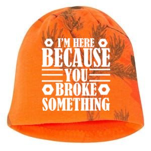 I'm Here Because You Broke Something Kati - Camo Knit Beanie