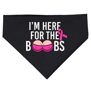 I'm Here For The Boobs Breast Cancer USA-Made Doggie Bandana