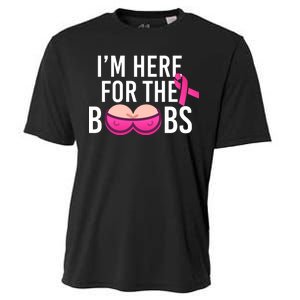 I'm Here For The Boobs Breast Cancer Cooling Performance Crew T-Shirt