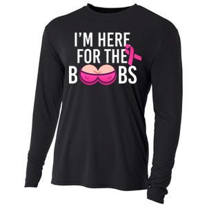 I'm Here For The Boobs Breast Cancer Cooling Performance Long Sleeve Crew