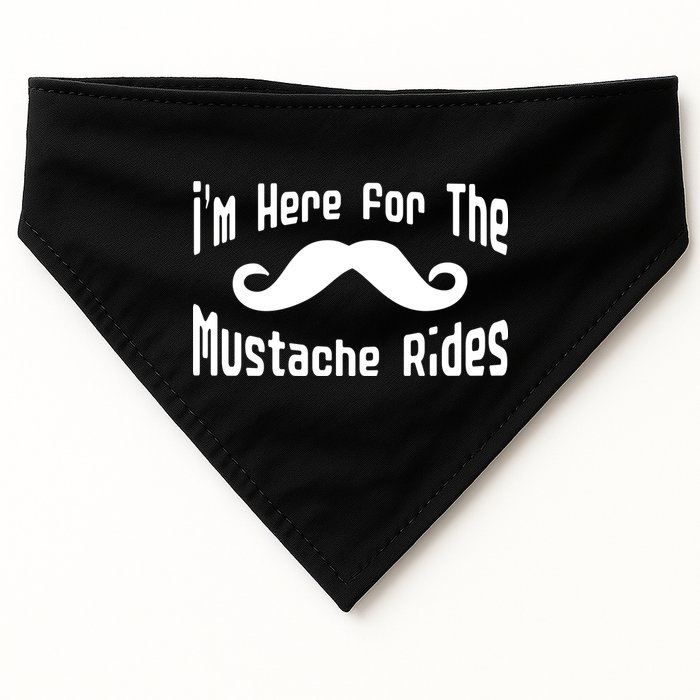 I'm Here For The Mustache Rides USA-Made Doggie Bandana