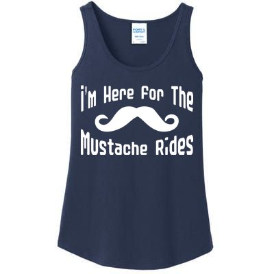 I'm Here For The Mustache Rides Ladies Essential Tank