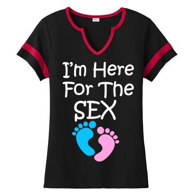 I'm Here For The Sex Ladies Halftime Notch Neck Tee