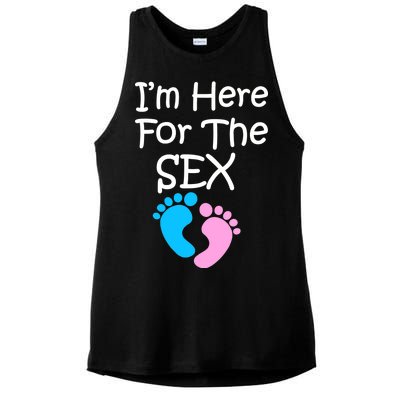 I'm Here For The Sex Ladies PosiCharge Tri-Blend Wicking Tank