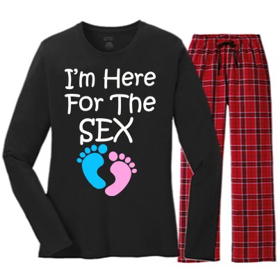 I'm Here For The Sex Women's Long Sleeve Flannel Pajama Set 