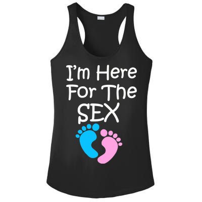 I'm Here For The Sex Ladies PosiCharge Competitor Racerback Tank