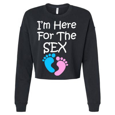 I'm Here For The Sex Cropped Pullover Crew