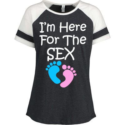 I'm Here For The Sex Enza Ladies Jersey Colorblock Tee