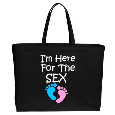 I'm Here For The Sex Cotton Canvas Jumbo Tote