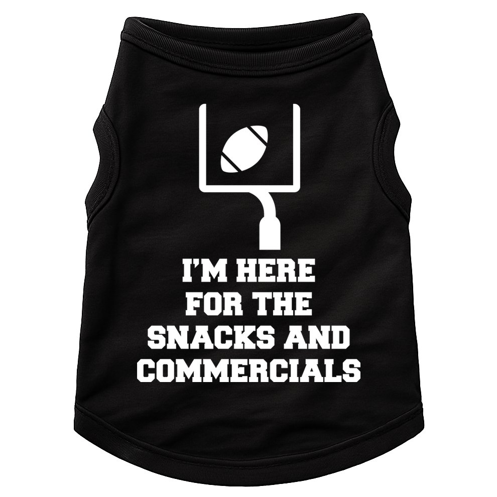 I'm Here For The Snacks And Commercials Doggie Tank