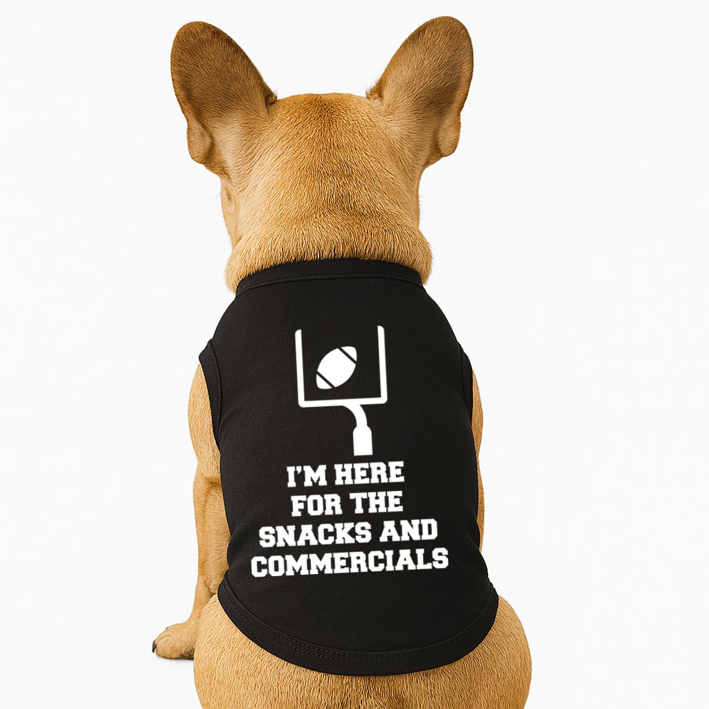 I'm Here For The Snacks And Commercials Doggie Tank