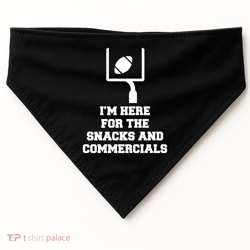 I'm Here For The Snacks And Commercials USA-Made Doggie Bandana