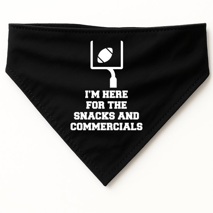 I'm Here For The Snacks And Commercials USA-Made Doggie Bandana