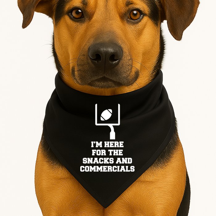 I'm Here For The Snacks And Commercials USA-Made Doggie Bandana