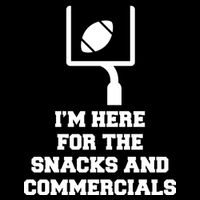 I'm Here For The Snacks And Commercials 7-Panel Snapback Hat