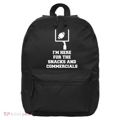 I'm Here For The Snacks And Commercials 16 in Basic Backpack