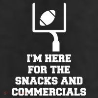 I'm Here For The Snacks And Commercials 25L Jumbo Tote