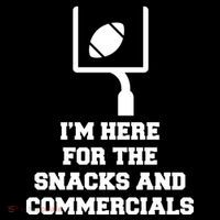 I'm Here For The Snacks And Commercials Visor
