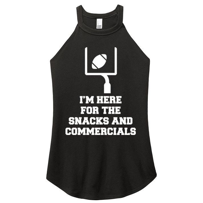 I'm Here For The Snacks And Commercials Women's Perfect Tri Rocker Tank