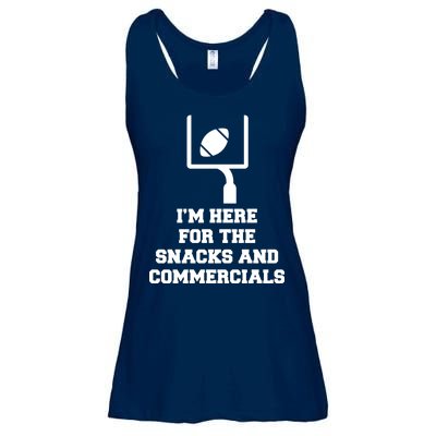 I'm Here For The Snacks And Commercials Ladies Essential Flowy Tank