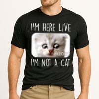 I'm Here Live I'm Not A Cat Zoom Lawyer Cat Meme Performance Shirt