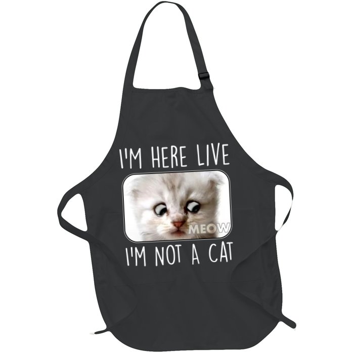 I'm Here Live I'm Not A Cat Zoom Lawyer Cat Meme Apron