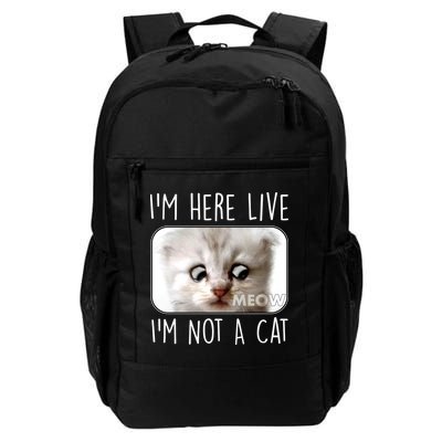 I'm Here Live I'm Not A Cat Zoom Lawyer Cat Meme Backpack