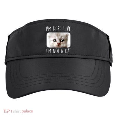 I'm Here Live I'm Not A Cat Zoom Lawyer Cat Meme Adult Drive Performance Visor