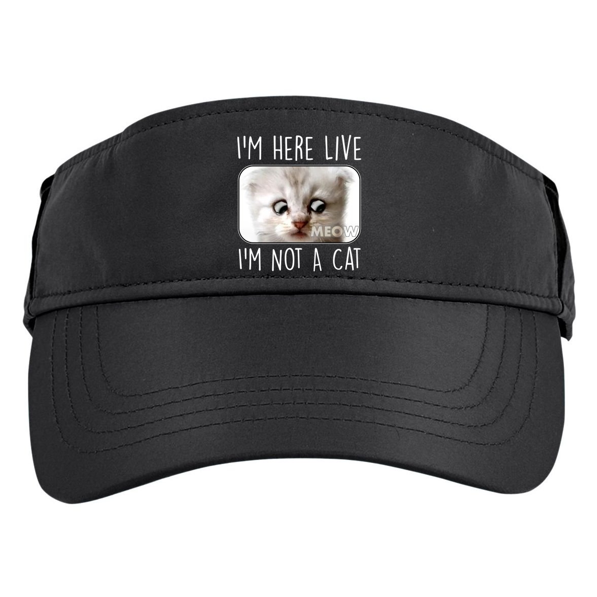 I'm Here Live I'm Not A Cat Zoom Lawyer Cat Meme Adult Drive Performance Visor