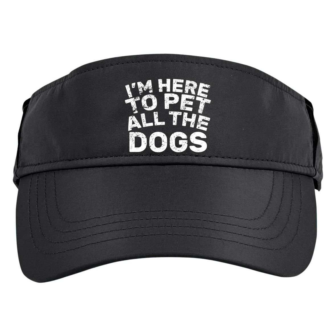 I'm Here To Pet All The Dogs Adult Drive Performance Visor