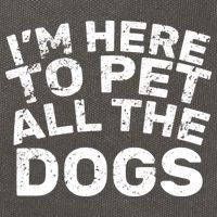 I'm Here To Pet All The Dogs Cotton Canvas Backpack