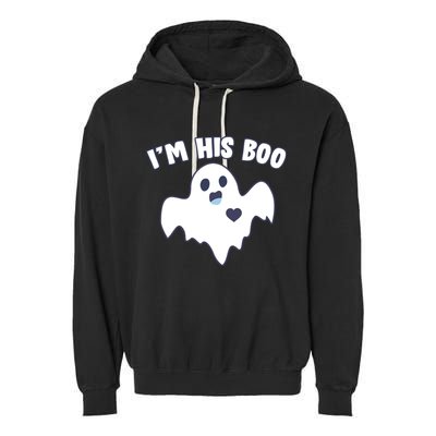 I'm His Boo Matching Halloween Garment-Dyed Fleece Hoodie