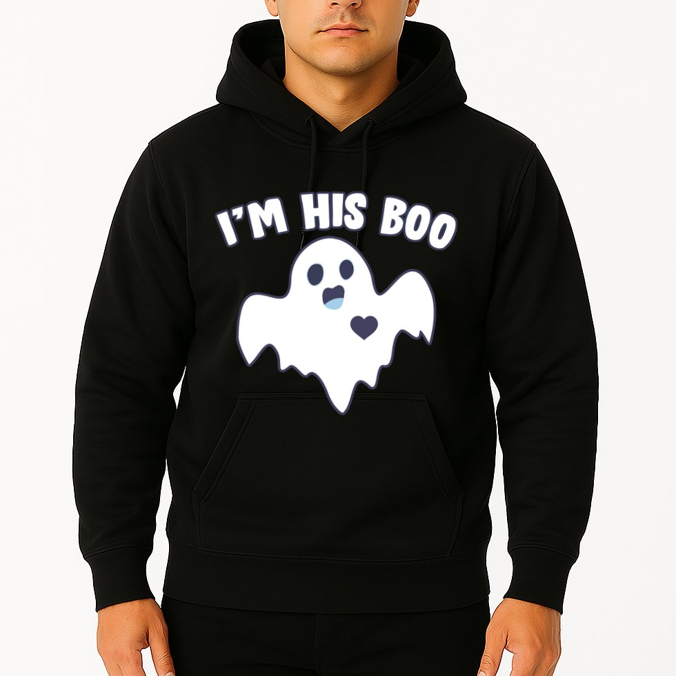 I'm His Boo Matching Halloween Hoodie