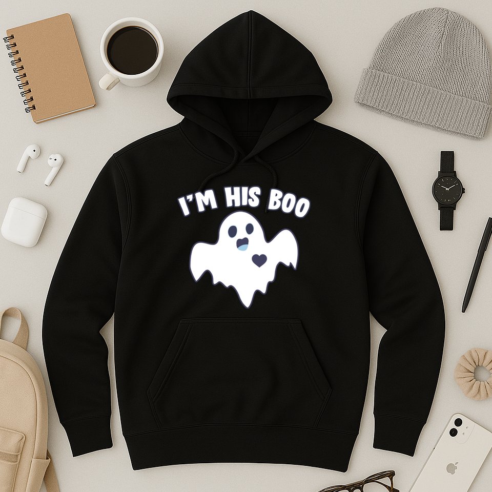 I'm His Boo Matching Halloween Hoodie