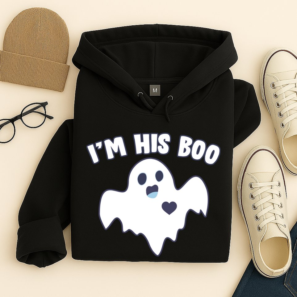 I'm His Boo Matching Halloween Hoodie