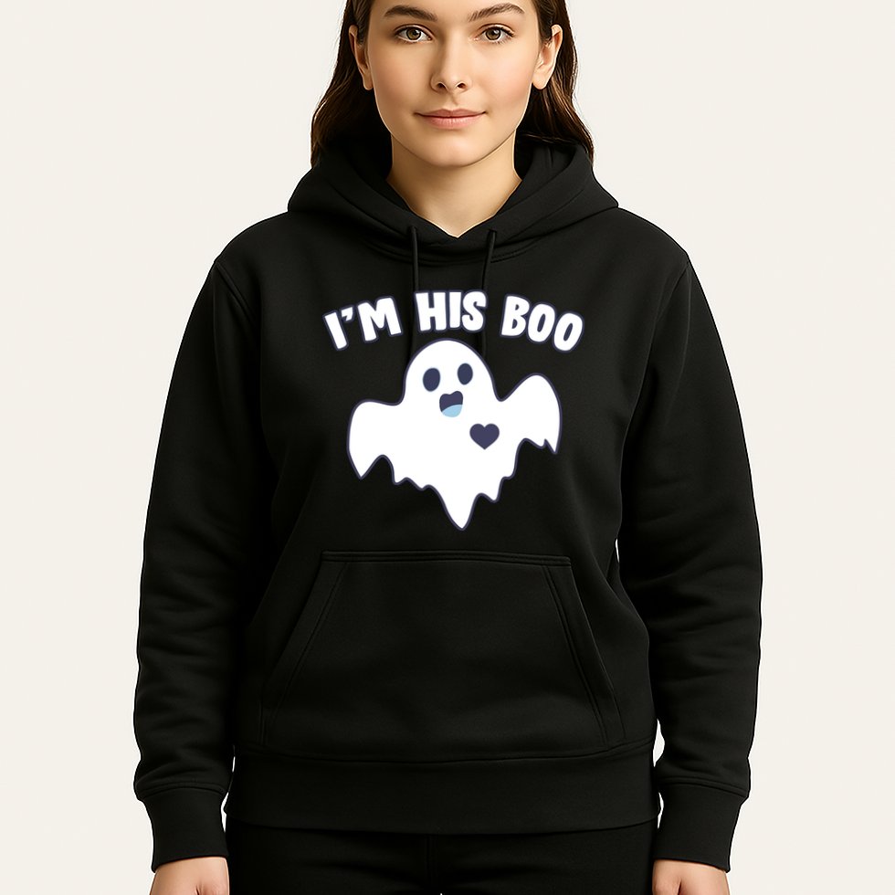 I'm His Boo Matching Halloween Hoodie